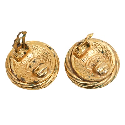 Lot 144 - Chanel CC Twist Edge Clip On Earrings