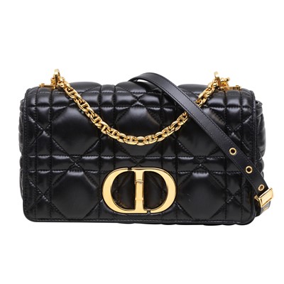 Lot 183 - Christian Dior Black Medium Caro Shoulder Bag