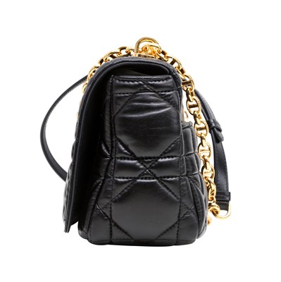 Lot 183 - Christian Dior Black Medium Caro Shoulder Bag