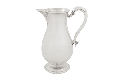 Lot 370 - A late 20th century Irish sterling silver pitcher or water jug, Dublin 1973 by Royal Irish