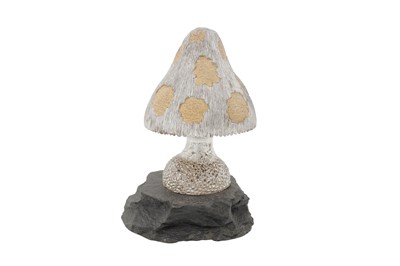 Lot 364 - An Elizabeth II sterling silver parcel gilt novelty surprise mushroom, London 1979 by Christopher Nigel Lawrence (b.1936)