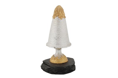 Lot 367 - An Elizabeth II sterling silver parcel gilt novelty surprise mushroom, London 1984 by Christopher Nigel Lawrence (b.1936)