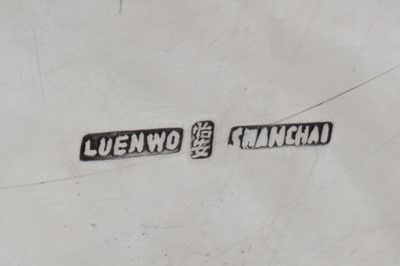 Lot 185 - An early 20th century Chinese export silver cigar box, Shanghai circa 1925, marked Yi An, retailed by Luen Wo