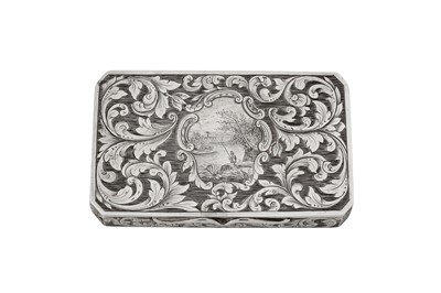 Lot 3 - A Victorian sterling silver snuff box, Birmingham 1842 by Edward Smith