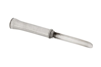 Lot 15 - A George III sterling silver apple corer, London 1805 by Thomas Phipps and Edward Robinson