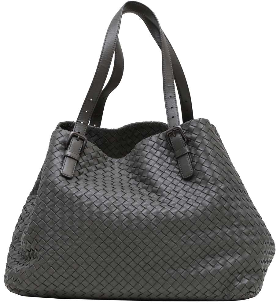 Lot 78 - Bottega Veneta Grey Intrecciato Large Cabat Tote
