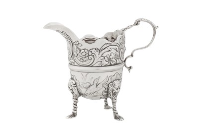 Lot 467 - A George III Irish sterling silver cream jug, Dublin circa 1770, no maker’s mark