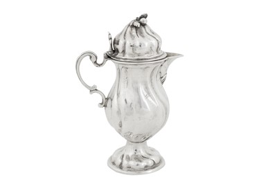 Lot 280 - A late 18th century German silver covered milk jug, Augsburg 1775-77 by Johann Jakob Adam (meister 1720, d. 1791)