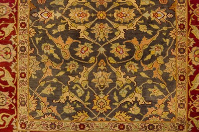 Lot 17 - AN EXTREMELY FINE SILK AND METAL THREAD SIGNED HEREKE PRAYER RUG, TURKEY