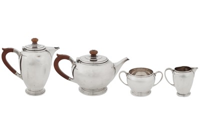 Lot 376 - A George VI sterling silver four – piece tea service, Birmingham 1939 by Rattray and Co