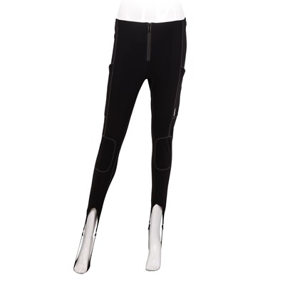 Lot 565 - Coperni Black Techno Logo Stirrup Pant - Size 10