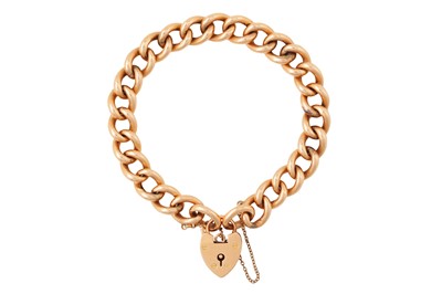 Lot 25 - A HEART-LOCK GATE BRACELET