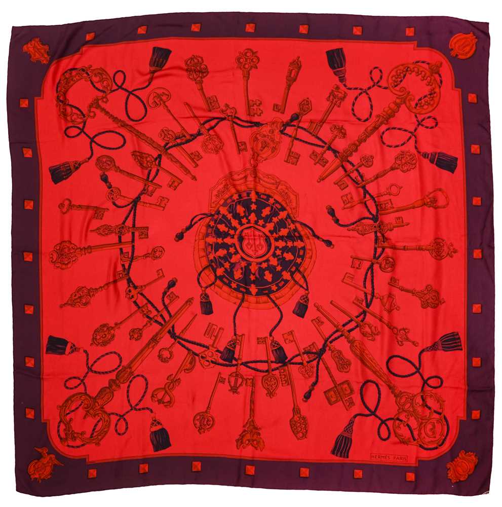 Lot 43 - Hermes 'Les Cles' Silk Scarf 140