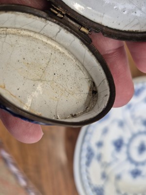 Lot 115 - A group of three George III Bilston or South Staffordshire enamel bowls