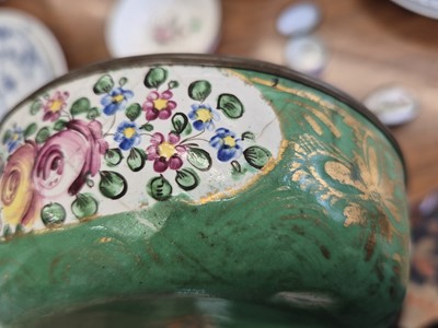 Lot 115 - A group of three George III Bilston or South Staffordshire enamel bowls