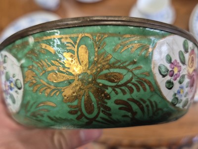Lot 115 - A group of three George III Bilston or South Staffordshire enamel bowls