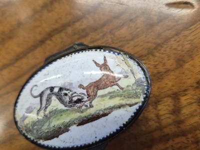 Lot 115 - A group of three George III Bilston or South Staffordshire enamel bowls