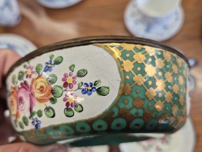 Lot 115 - A group of three George III Bilston or South Staffordshire enamel bowls