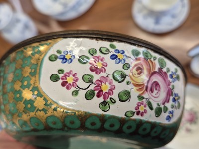 Lot 115 - A group of three George III Bilston or South Staffordshire enamel bowls