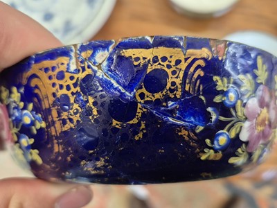 Lot 115 - A group of three George III Bilston or South Staffordshire enamel bowls