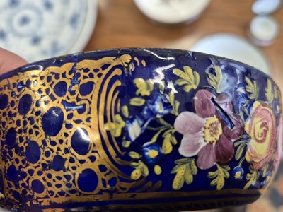 Lot 115 - A group of three George III Bilston or South Staffordshire enamel bowls