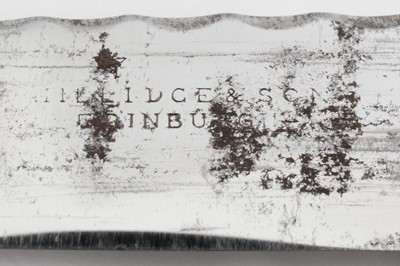 Lot 44 - A late Victorian Scottish silver mounted bog oak sgian-dubh knife, circa 1900