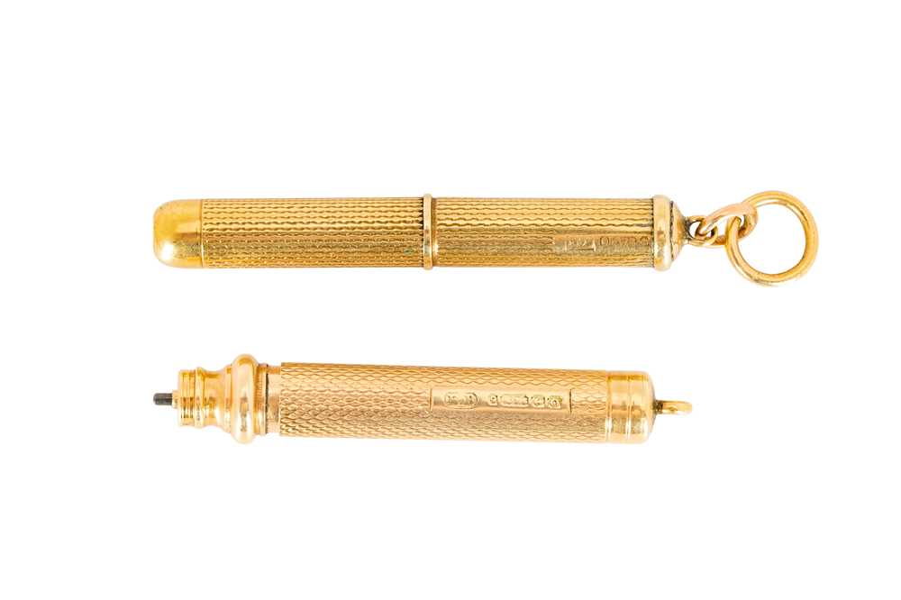 Lot 88 - TWO 9CT YELLOW GOLD CIGAR PIERCERS