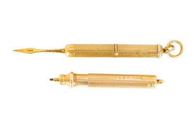 Lot 88 - TWO 9CT YELLOW GOLD CIGAR PIERCERS