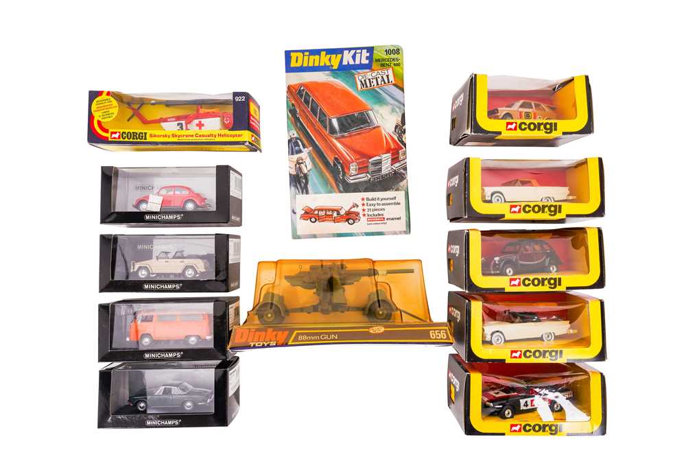 Lot 273 - A MIXED GROUP OF DIECAST BY DINKY, CORGI AND MINICHAMPS