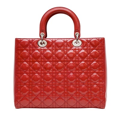 Lot 1 - Christian Dior Crimson Large Lady Dior Bag