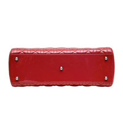 Lot 1 - Christian Dior Crimson Large Lady Dior Bag