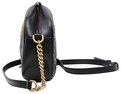 Lot 233 - Gucci Black GG Marmont Small Shoulder Bag
