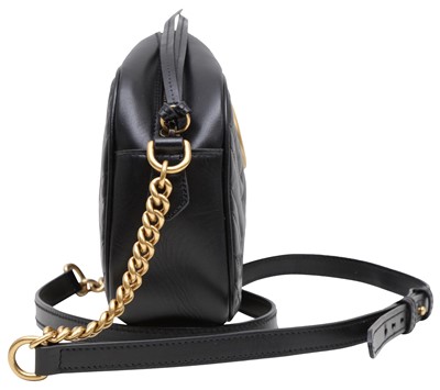 Lot 233 - Gucci Black GG Marmont Small Shoulder Bag