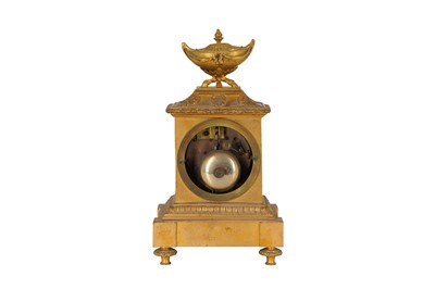 Lot 283 - A 19TH CENTURY FRENCH ORMOLU MANTEL CLOCK