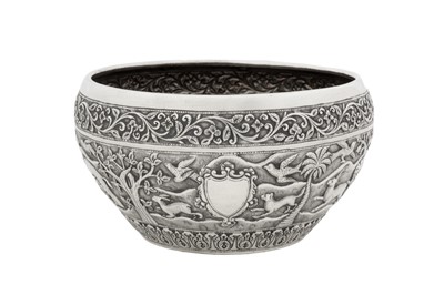 Lot 106 - An early 20th century Anglo – Indian unmarked silver bowl, probably Bombay circa 1910