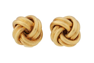 Lot 81 - A PAIR OF KNOT EARRINGS