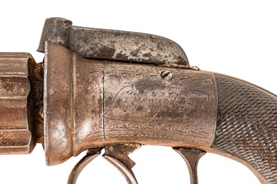 Lot 15 - A VICTORIAN PEPPER BOX REVOLVER