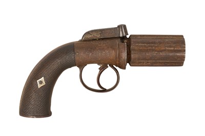 Lot 15 - A VICTORIAN PEPPER BOX REVOLVER