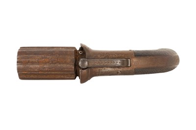 Lot 15 - A VICTORIAN PEPPER BOX REVOLVER