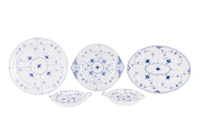 Lot 160 - A Royal Copenhagen blue fluted composite dinner service