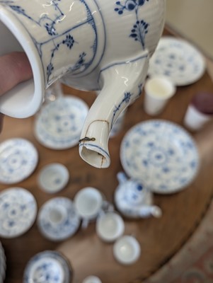 Lot 160 - A Royal Copenhagen blue fluted composite dinner service