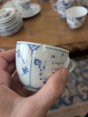 Lot 160 - A Royal Copenhagen blue fluted composite dinner service