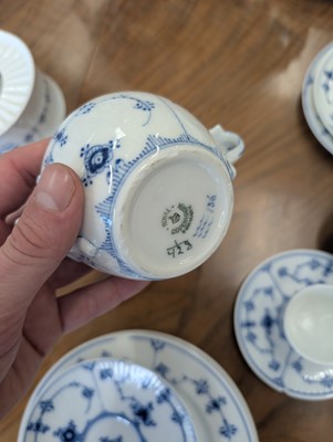 Lot 160 - A Royal Copenhagen blue fluted composite dinner service