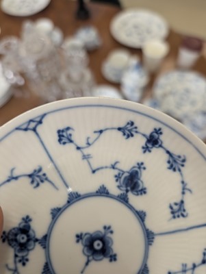 Lot 160 - A Royal Copenhagen blue fluted composite dinner service