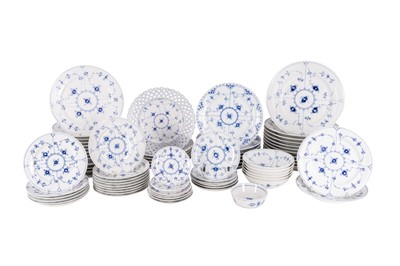 Lot 160 - A Royal Copenhagen blue fluted composite dinner service