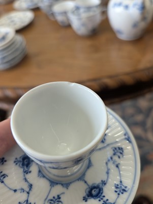 Lot 160 - A Royal Copenhagen blue fluted composite dinner service