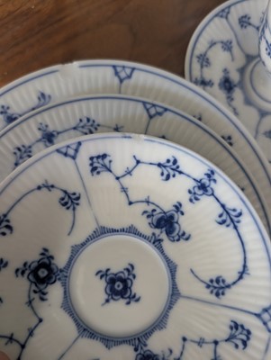 Lot 160 - A Royal Copenhagen blue fluted composite dinner service