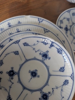 Lot 160 - A Royal Copenhagen blue fluted composite dinner service