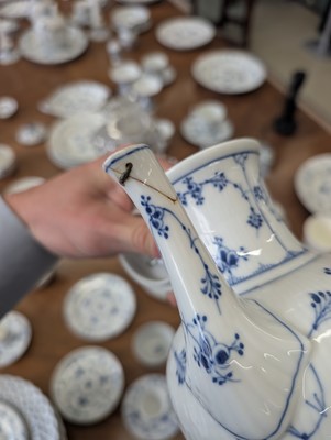 Lot 160 - A Royal Copenhagen blue fluted composite dinner service
