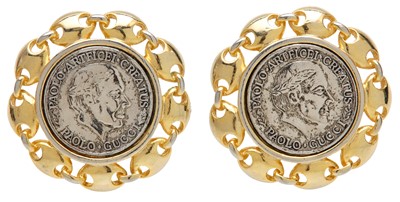 Lot 80 - Paolo Gucci Large Coin Clip On Earrings